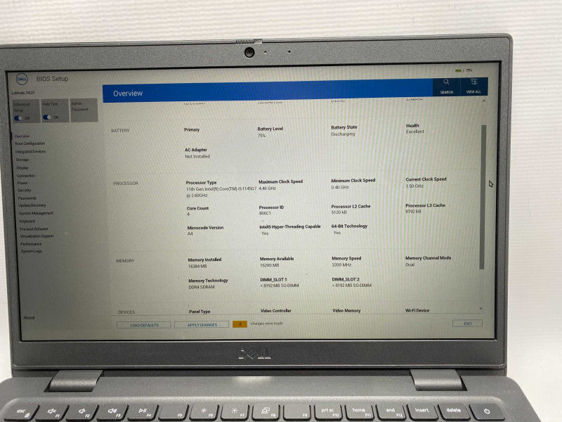 DELL Latitude 3420 with i5-1145G7 CPU 16GB RAM NO STORAGE READ  -