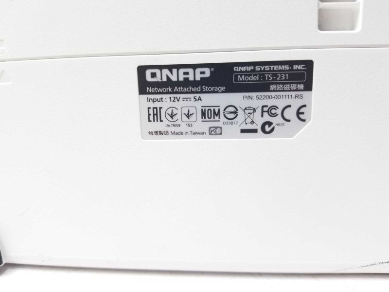 QNAP TS-231 2-Bay Network Attached Storage 2x HDD Trays, Read _