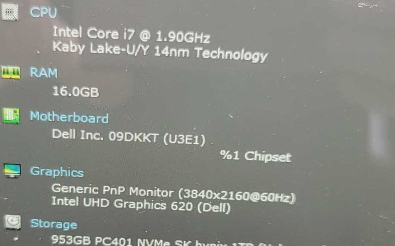 Dell XPS 13 9380 13\\" UHD 4K Touch I7-8650U 1TB SSD 16GB RAM =