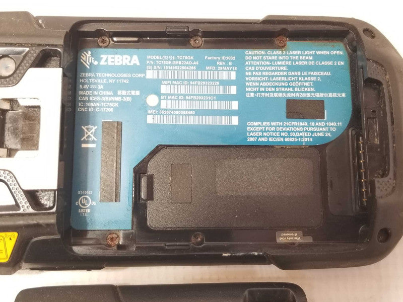 Zebra TC75GK-2MB22AD-A6 Hand Held Barcode Scanner _