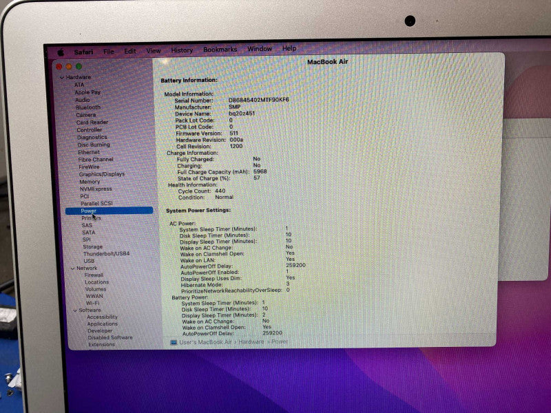 2017 13-inch MacBook Air with i7 CPU 8GB RAM & 250GB Storage  -
