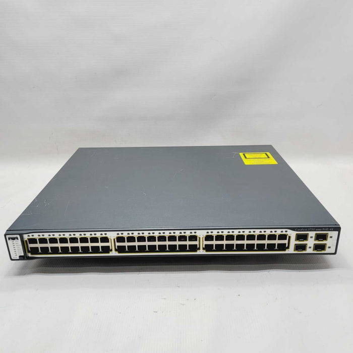 Cisco Catalyst 48-Port PoE Rack Mountable Network Switch WS-C3750-48PS-S =