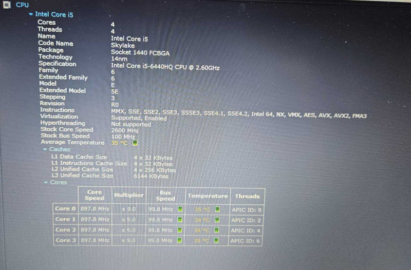 Dell Latitude 5480 i5-6440HQ @ 2.60 GHz 8GB RAM 250GB SSD *READ* )