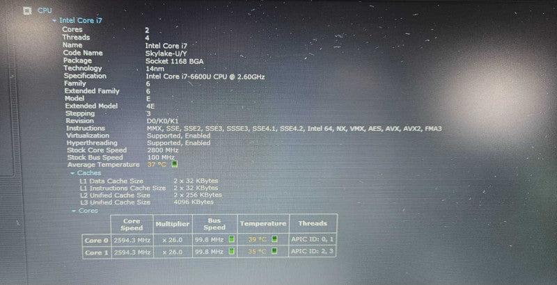 Dell Latitude 7480 i7-6600U 16GB RAM 250GB SSD **READ**