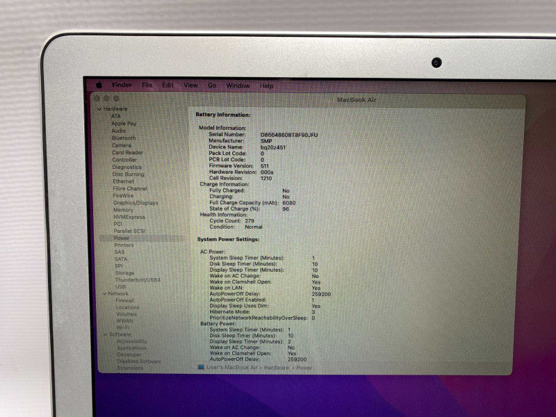 Early 2015 MacBook Air 13-inch with i5 CPU 8GB RAM & 128GB Storage  -