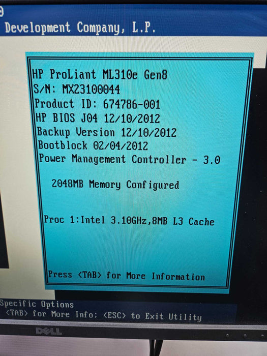 HP ProLiant ML310e Gen 8 Xeon E3-1220 v2 @ 3.1GHz 2GB RAM Barebones Server )