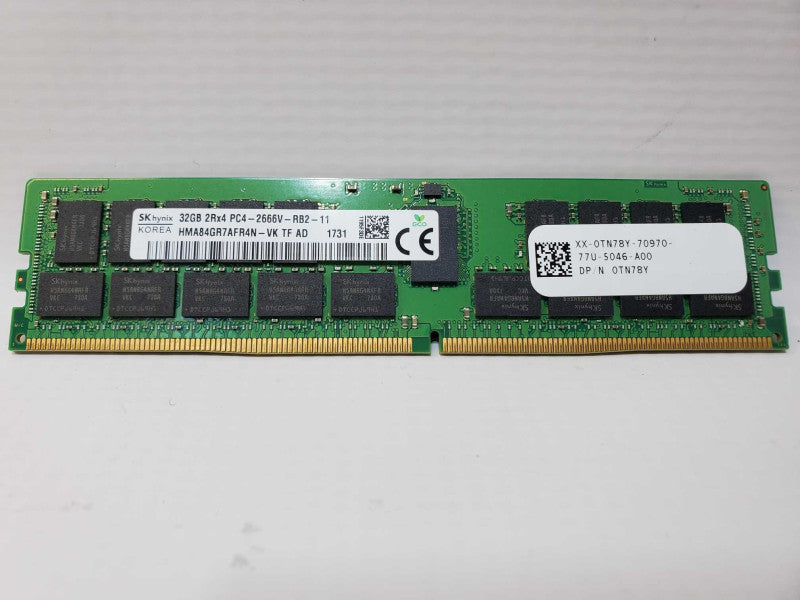 SK Hynix 32GB 2Rx4 PC4-2666V-R ECC Server Memory Stick  Q(