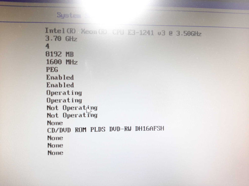 Lenovo ThinkStation P300 Xeon E3-1241 v3 3.50GHz 8GB Quadro K2000 GPU No HDD  $