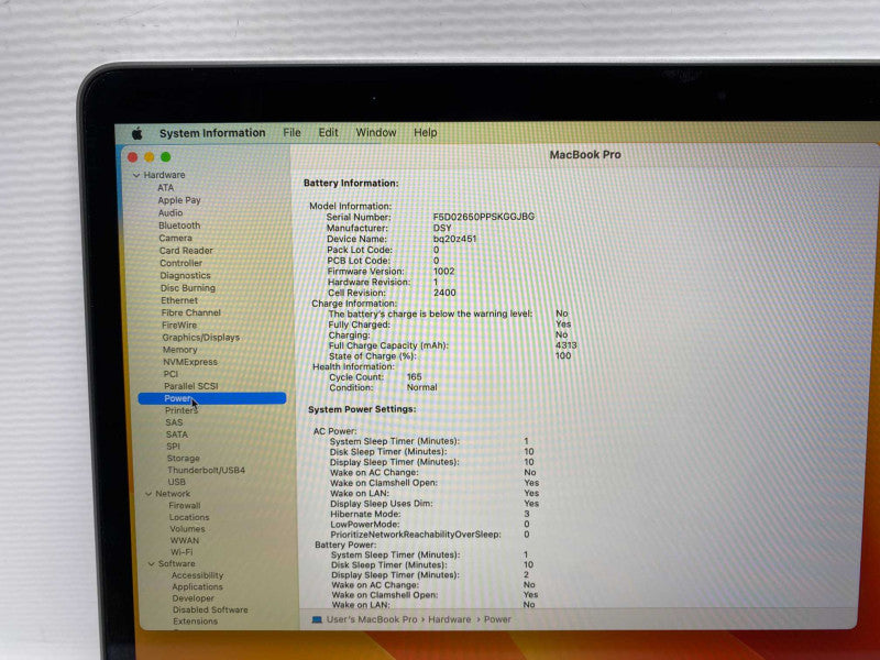 2020 MacBook Pro 13-inch TouchBar 2X Thunderbolt with i5 CPU 8GB RAM & 500GB  -