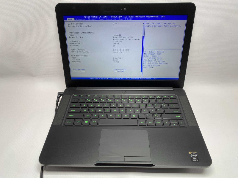 RAZER RZ09-0102 with i7-4720HQ PCU 8GB RAM & 2X 256GB M-SATA  -