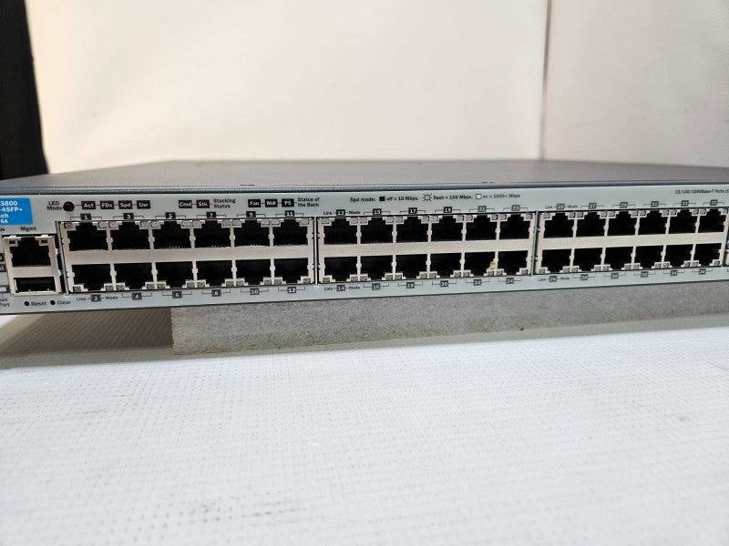 HP E3800 48G-4SFP J9576A 48-Port Switch With Rack Mount Ears **READ** )