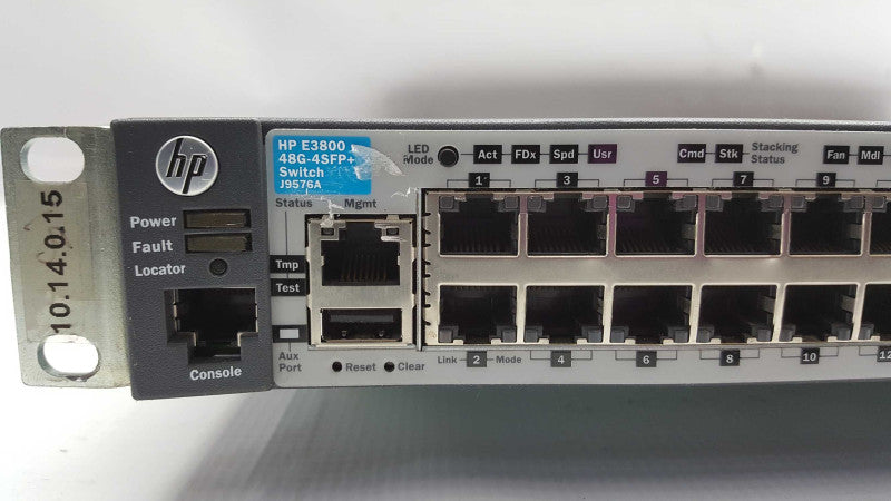 HP J9576A E3800 48G-4SFP+ Gigabit switch / Factory Reset / READ #