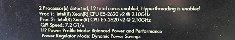 HP ProLiant ML350p Gen8 2x Xeon E5-2620 v2 @ 2.10GHz 128 GB RAM **READ** )