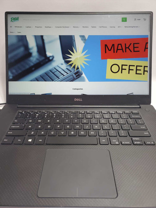 Dell XPS 15 9550 15\\" i7-7700HQ 2.80GHz/16GB 250GB SSD, GTX1050, NO BATTERY/AC ~