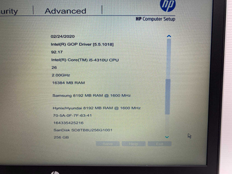 HP EliteBook Folio 9480M with i5-4310U CPU 16GB RAM & 256GB SSD Storage  -
