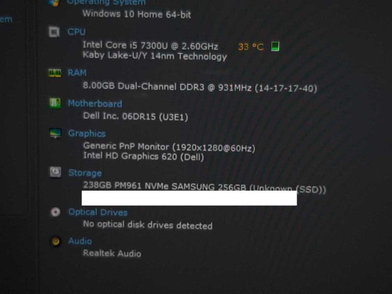 DELL Latitude 5285 with i5-7300U CPU 8GB RAM & 256GB SSD Storage  -