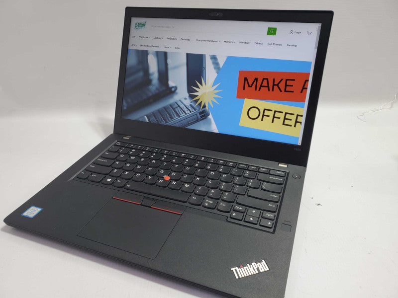 Lenovo Thinkpad T480 14\\" i5-8250U 1.60GHz/16GB, 250GB SSD, NO AC ~