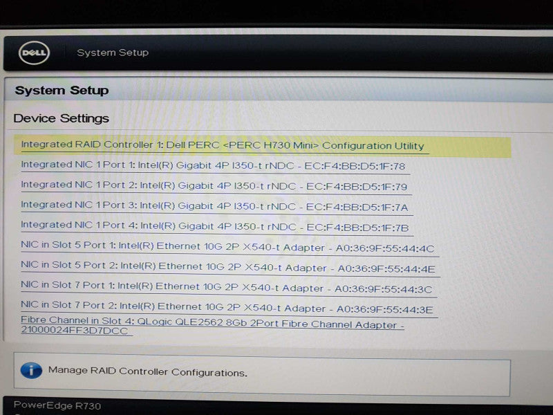 Dell Poweredge R730 2x Xeon E5-2640 V3 @ 2.60ghz / 32gb ram / H730 mini Raid #