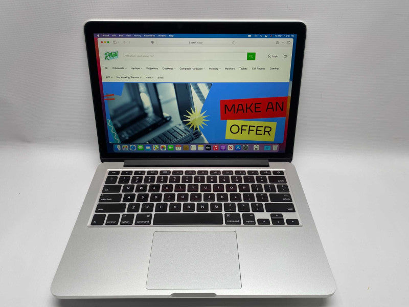 Late 2013 13-inch Retina MacBook Pro with i5 CPU 8GB RAM & 250GB Storage  -