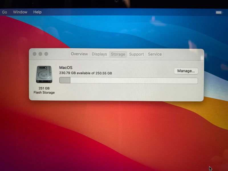 Late 2013 13-inch Retina MacBook Pro with i5 CPU 8GB RAM & 250GB Storage  -