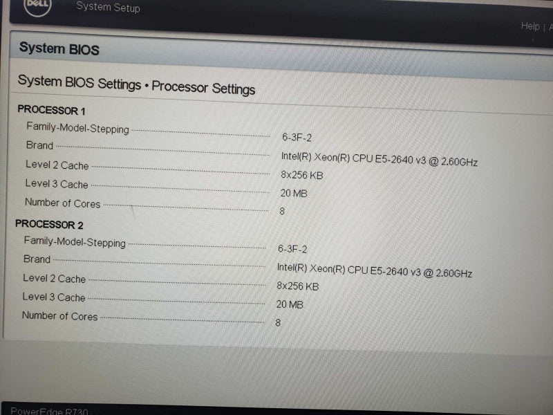 Dell PowerEdge R730 2x Xeon-2640 v3 @2.60GHz 32GB RAM 2x PSU  )