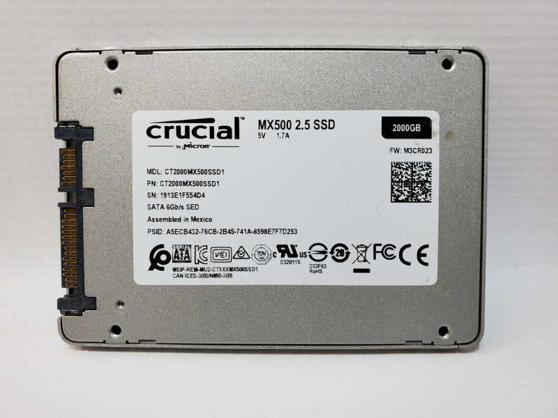 Solid State Drive - 2 TB - Sata 2.5\\" [Crucial SSD] (