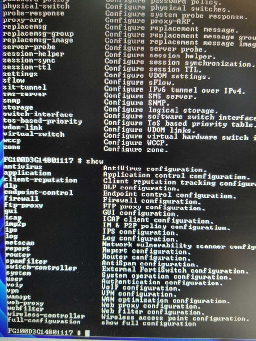 Fortinet FortiGate 100D Security Appliance, Factory Reset, Read _
