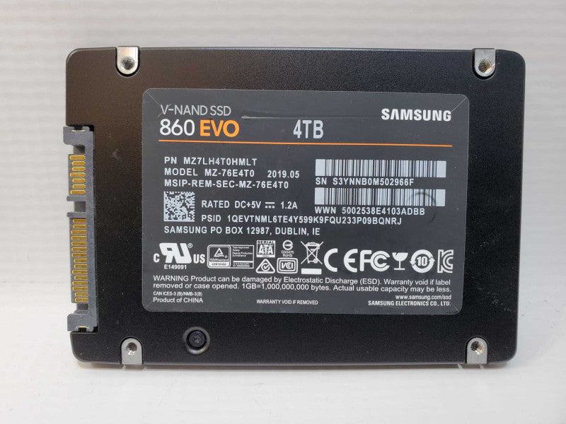 Samsung 860 EVO 4TB SSD SATA III Solid State Drive 2.5\\" (
