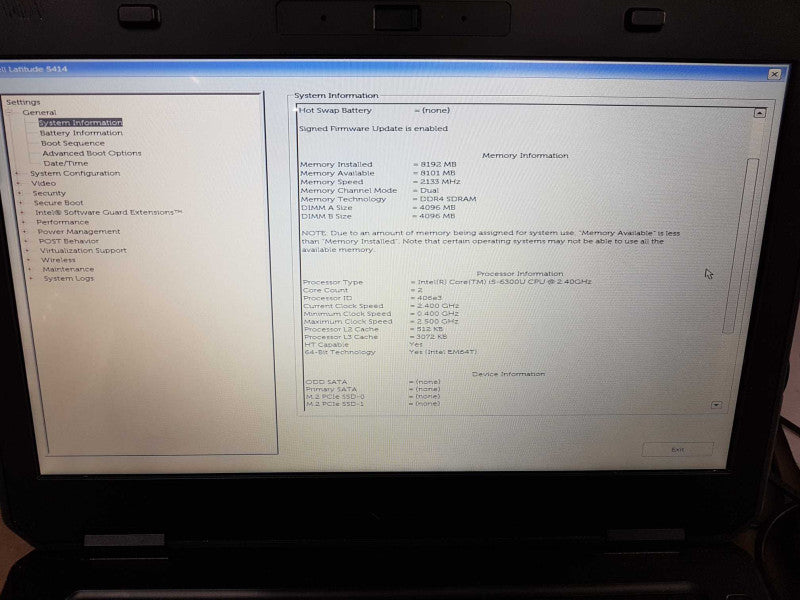 Dell Lattitude 5414 Rugged i5-6300U @ 2.40ghz / 8gb ram / READ #