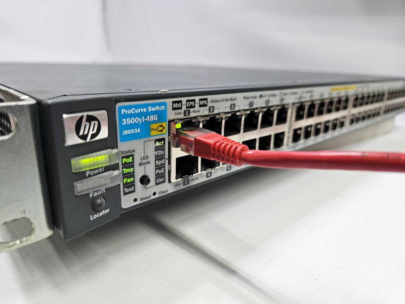 HP ProCurve 3500YL-48G (J8693A) 48 Port PoE Gigabit Network Switch *READ* )