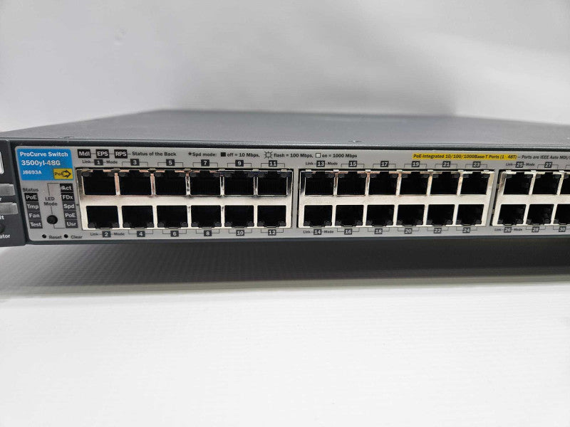 HP ProCurve 3500YL-48G (J8693A) 48 Port PoE Gigabit Network Switch *READ* )