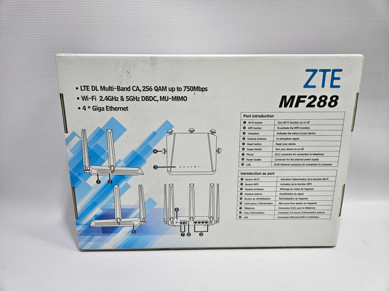 ZTE MF288 LTE Turbo Hub Unlocked AWS GSM 4G LTE Home / RV Router Battery 3000 )