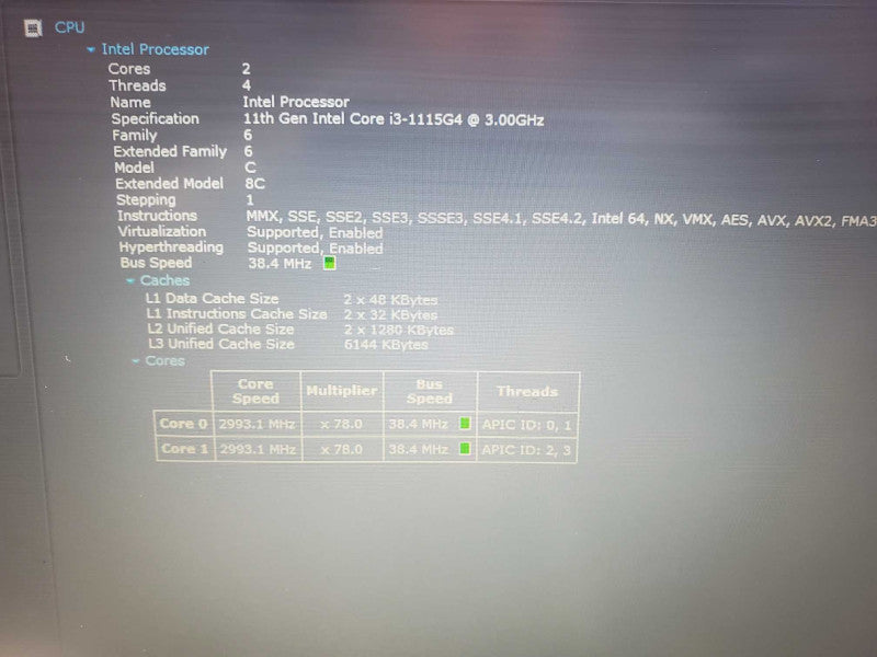 Lenovo ThinkPad E15 Gen 2 15.6\\" Core i3-1115G4 @ 3.0GHz 8GB DDR4 250GB SSD (