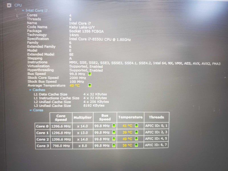 Lenovo ThinkPad E580 Core i7-8550U @ 1.8GHz 8GB DDR4 250GB SSD [Read] (