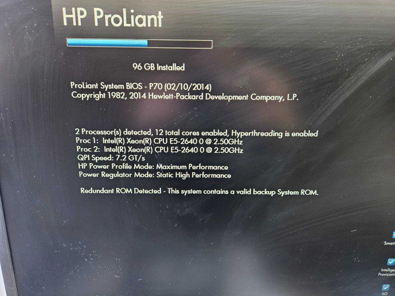 HP ProLiant DL380p Gen8 2x Xeon E5-2640 0 @ 2.50GHz 96 GB RAM P420i NO PSU )