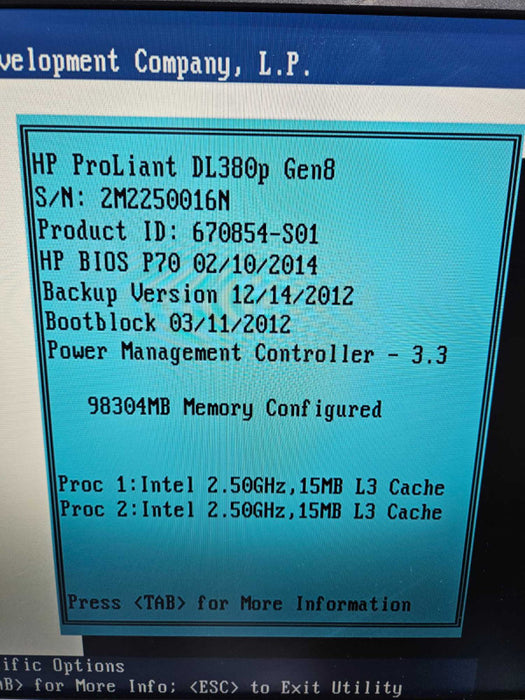 HP ProLiant DL380p Gen8 2x Xeon E5-2640 0 @ 2.50GHz 96 GB RAM P420i NO PSU )