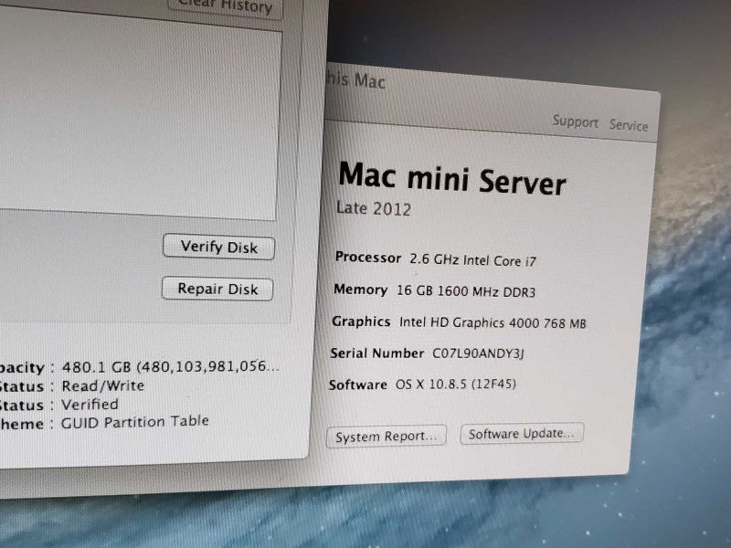 Mac mini Server - L.2012 A1347, i7-3720QM 2.6GHz/16GB DDR3, 1x 500GB HDD ~