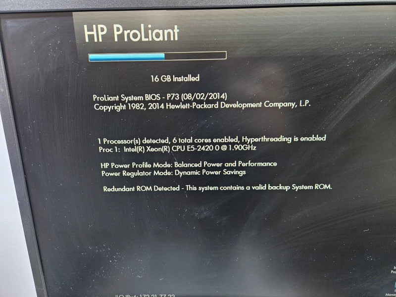 HP ProLiant DL360e Gen8 1x Xeon E5-2420 0 @ 1.90GHz 16 GB RAM 1x PSU )