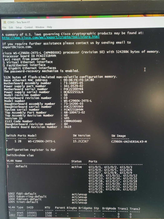 Cisco Catalyst 2960-X 24 GigE PoE 370W Ethernet Switch (WS-C2960X-24TS-L ~