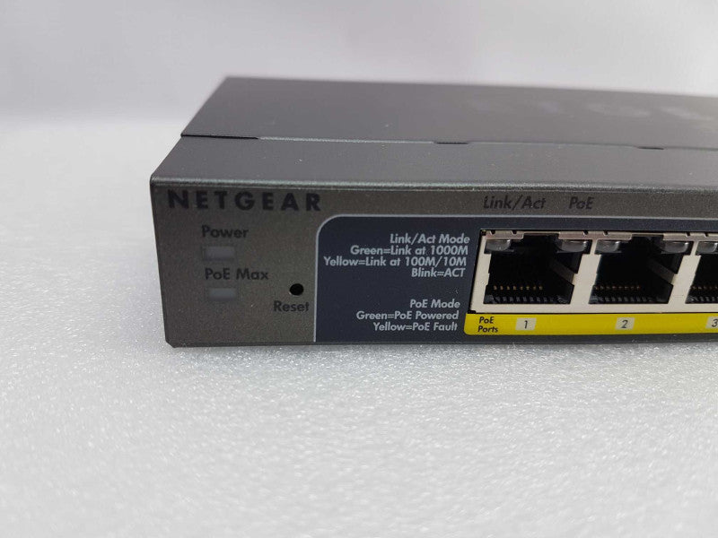 Netgear ProSafe 8x port gigabit smart switch PoE GS110TP - READ #