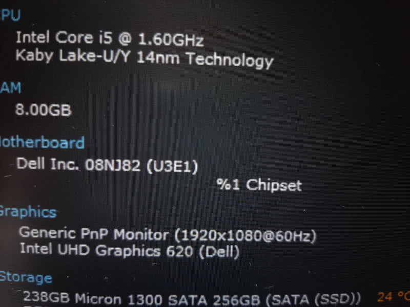 Dell Latitude 5490 14\\" i5-8250U 1.60GHz 8GB DDR4 256GB NVme $