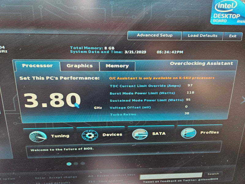 Custom PC i7-2600 @ 3.40GHz 8GB RAM x DZ77SL-50k With Intel Board Q)