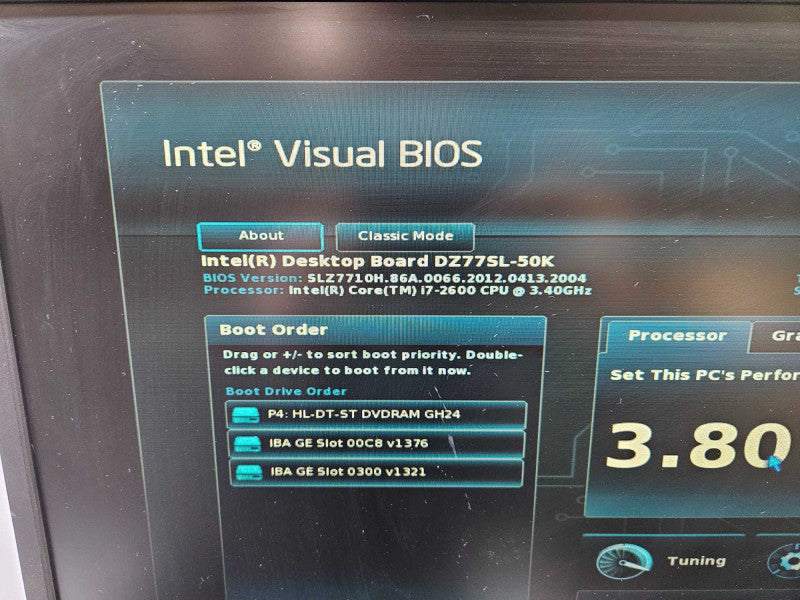 Custom PC i7-2600 @ 3.40GHz 8GB RAM x DZ77SL-50k With Intel Board Q)