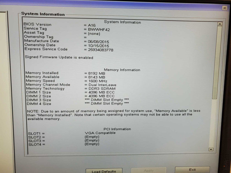 Dell Precision T1700 Xeon E3-1271 v3 @ 3.6GHz 8GB DDR3 No HDD (