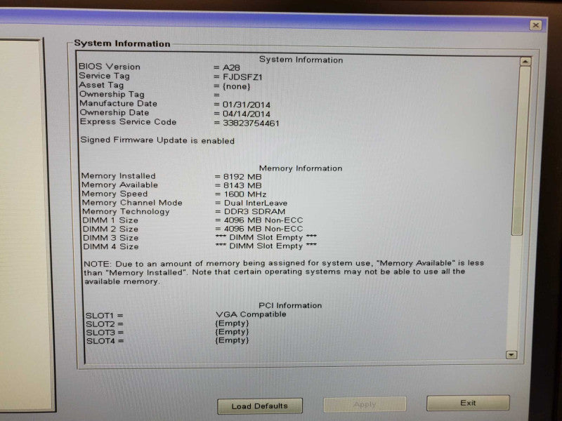 Dell Precision T1700 Xeon E3-1220 v3 @ 3.1GHz 8GB DDR3 No HDD (
