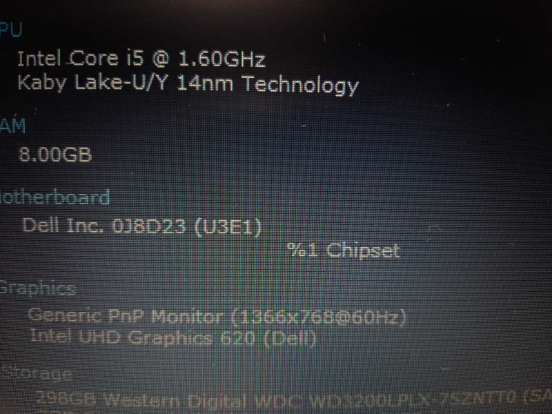 Dell Latitude 3590 15.6\\" i5-8250U 1.60GHz 8GB DDR4 320GB SSD $