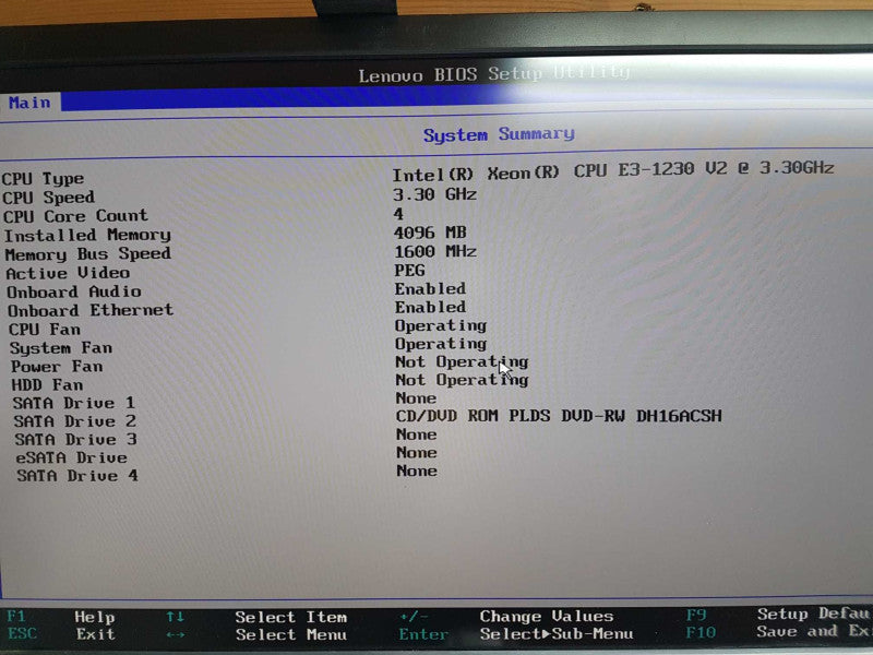 Lenovo Thinkstation E31 Xeon E3-1230 V2 @ 3.30ghz / 4gb ram / quadro K600 #