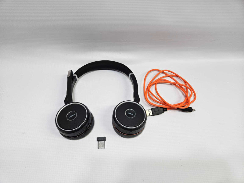 Jabra Evolve 75 Wireless Bluetooth Noise Cancelling Headset Case Dongle USB )