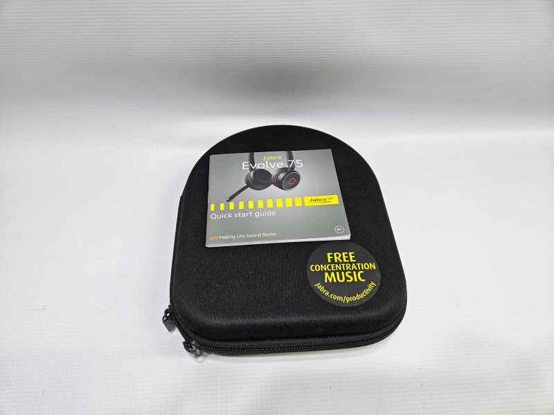 Jabra Evolve 75 Wireless Bluetooth Noise Cancelling Headset Case Dongle USB )