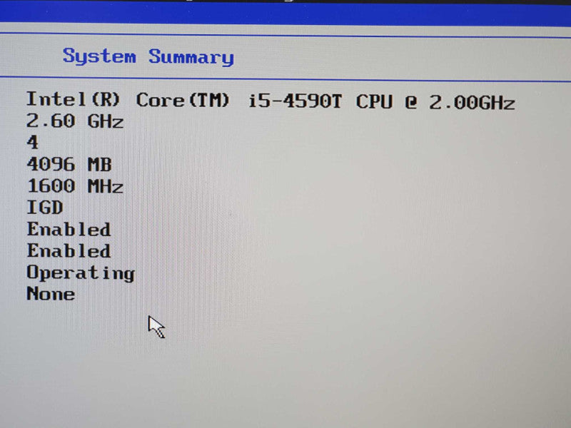 Lenovo ThinkCentre M83 i5-4590T - 2.0ghz / 4GB ram , NO AC , NO HDD ~